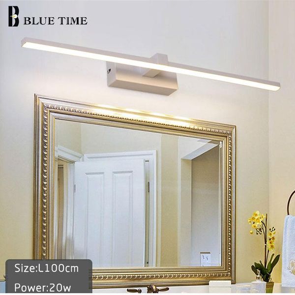 

wall lamp large modern led light for bathroom sconce barthroom mirror front white l120 100 80 60 40cm