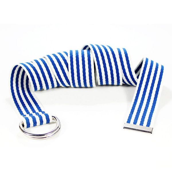 

1pc women waist belt metal buckle double rings nylon canvas strap casual waistband 5 colors width 3.8cm length 130cm sqcdou, Black;brown