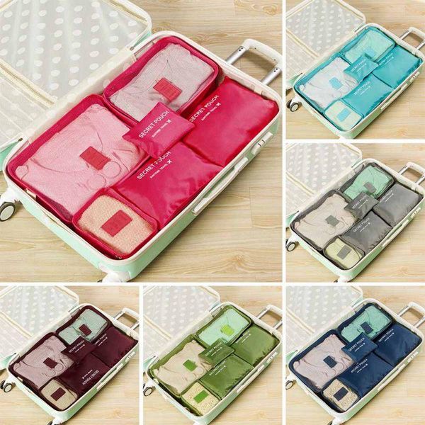 

storage bags 6pcs sac de rangement pour organisateur voyage-portable kits