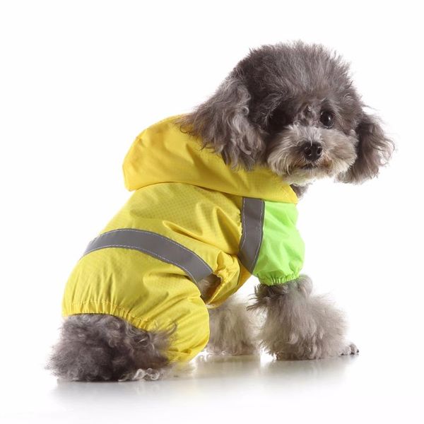 

dog apparel pet rain coat clothes casual raincoat waterproof jacket costumes reflective raincoat@0918c40