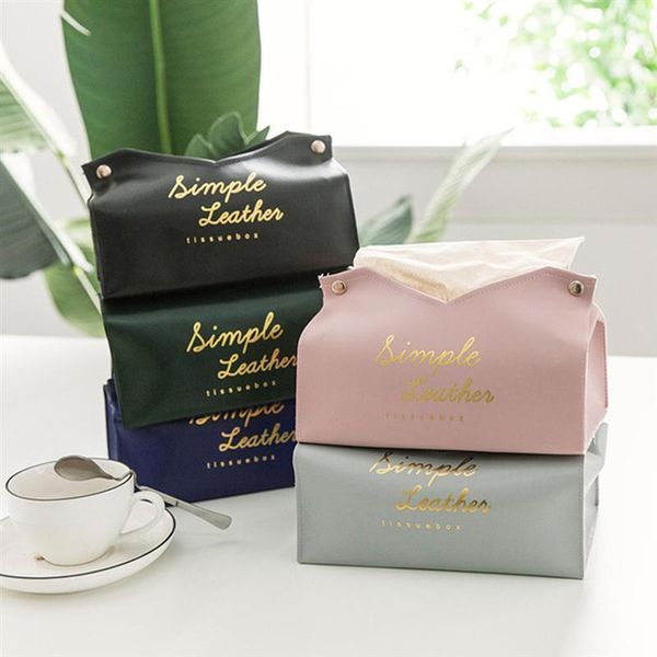 

multifunctional leather extraction paper towel box pu leather tissue box1