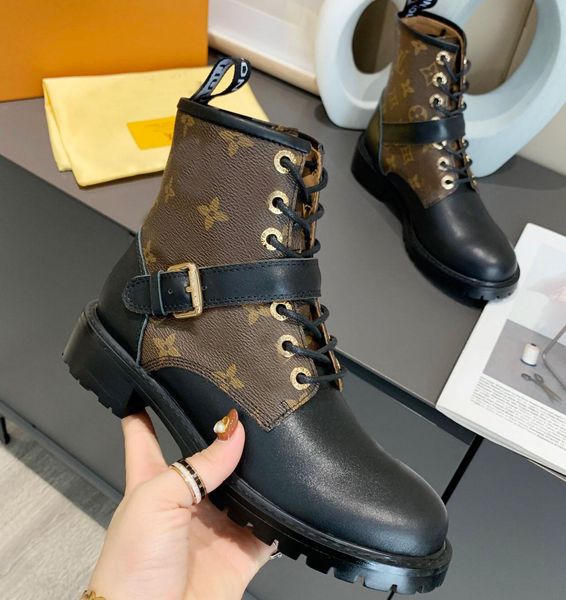 

real leather chaussures de designer women boots booties chestnut high low platform outdoor classic ankle short bottes casual womens a1, Black