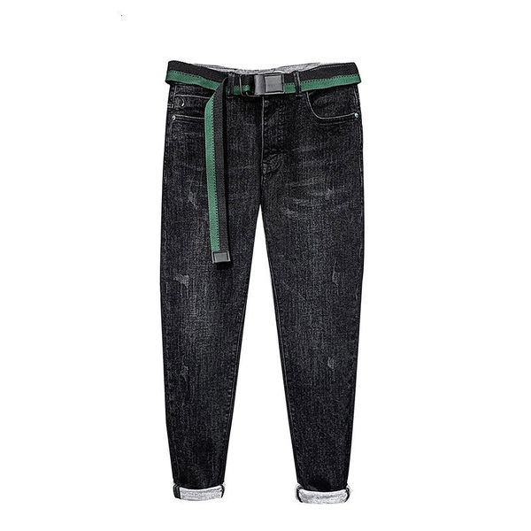 

2021 new new autumn black jeans loose straight pants recommend 5z11, Blue