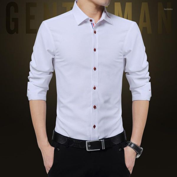 

mens dress shirts slim fit long sleeve fashion 2017 spring solid oxford korean clothes men office shirt plus size -5xl1, White;black