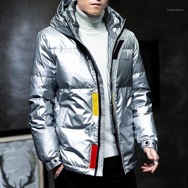 

fashion casual coat hood thick warm waterproof down jacket male winter parkas outerwear winter jacket men abrigos1, Black