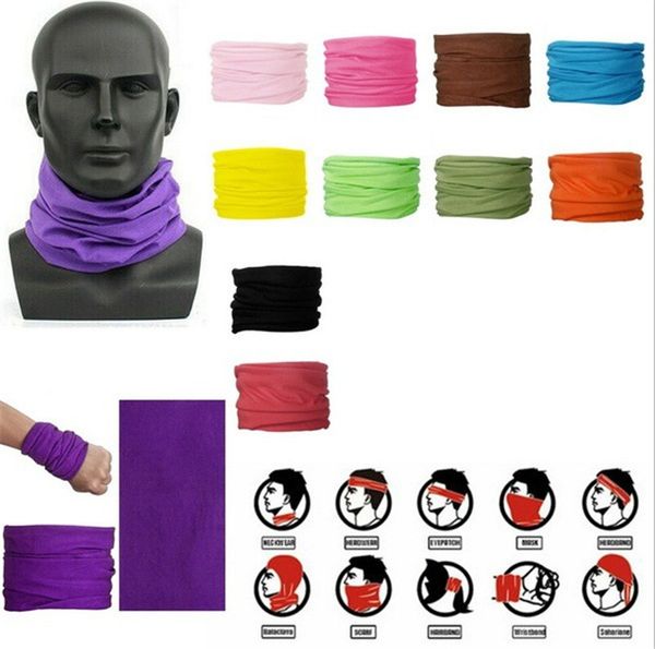 

cycling magic head face protective mask neck gaiter biker's tube bandana scarf wristband beanie cap outdoor sports, Black