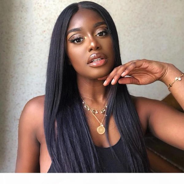 

straight u part wig natural color human hair wigs indian hair 130 density glueless middle part wigs, Black;brown