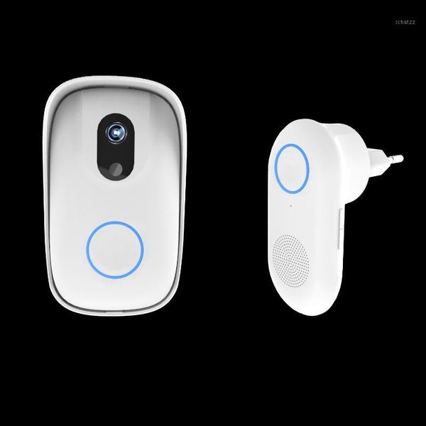 

smart wifi video doorbell camera visual intercom with chime night vision ip door bell wireless home security camera1