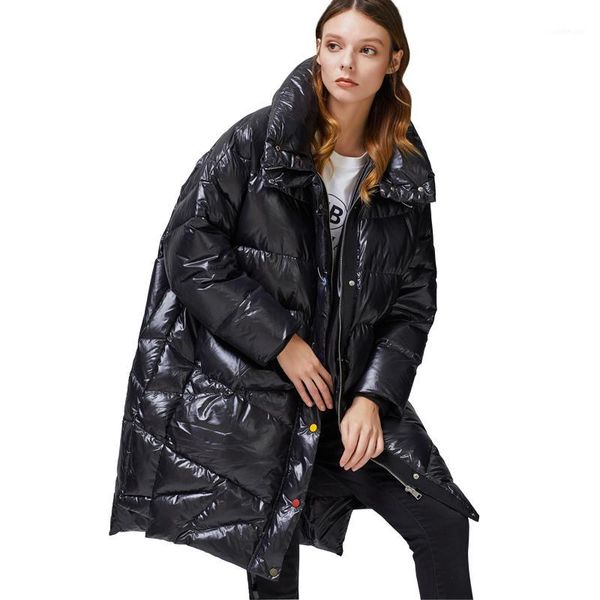 

winter jacket women parka 2019 european brand white duck down jackets for women thick loose coat woman plus size 7 colour buckl1, Black