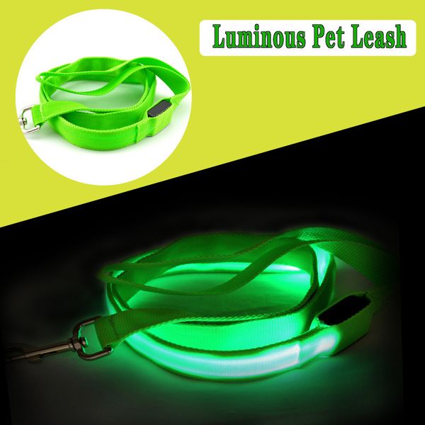 

led luminous leash for pets glowing nylon pet belts for dogs and cats pet supplies wholesale