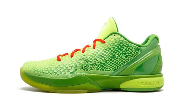 

zoom mamba 6 draft day grinch men basketball shoes for sale with box mamba mentality 6 sport shoes size 7-12, Black