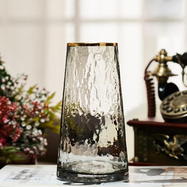 

nordic hammer pattern glass vase hydroponic systems flower vase glass terrarium vases for weddings home decoration accessories1