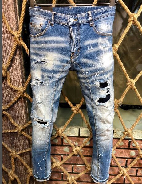 

new women/men jeans ripped for jeans pants biker outwear men pants a220, Blue