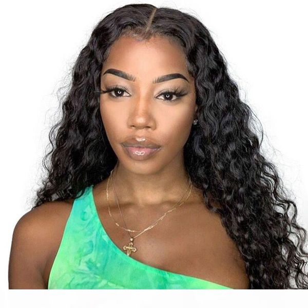 

brazilian lace front wigs with baby hair long deep wave virgin human hair full lace wig bleached knots, Black;brown