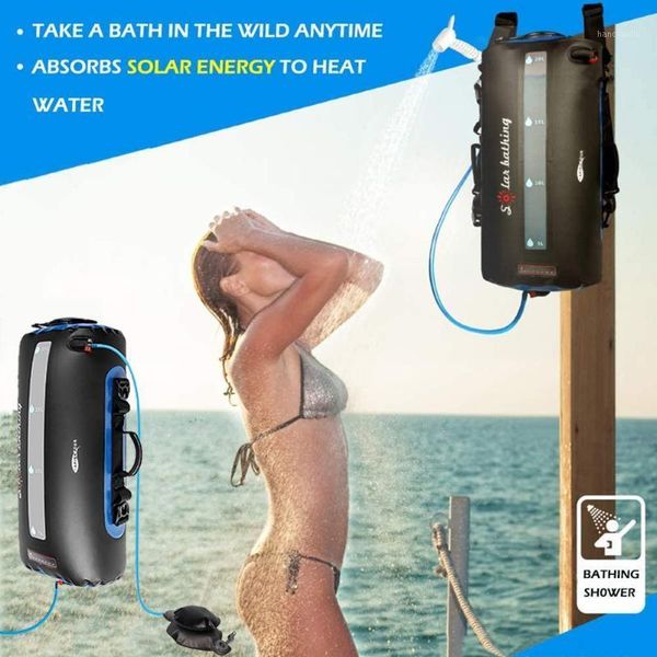

20l camping solar shower bag portable multifunctional solar bathing heating bag bbq picnic water for outdoor travel hiking1