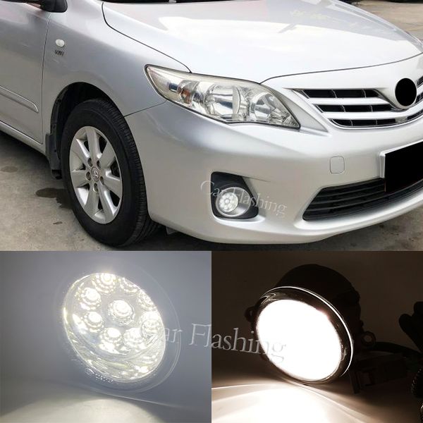 Luz de nevoeiro levou para TOYOTA COROLLA 2011 2012 2013 Farol Lâmpada de nevoeiro Cabo de cabo grade capa halogênio foglights frame