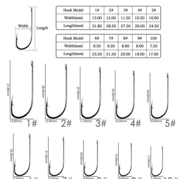 

100pcs/ box hooks for live bait casting fishing double backstab hook 1#-10# worm barbed hooks pesca fish acc bbyomk