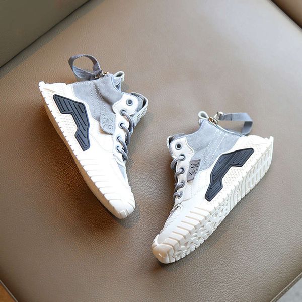 

leather children's autumn high fashion board 2020 new girls' korean casual sho, Black;red