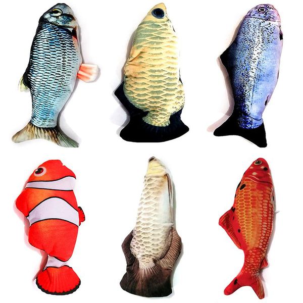 

cat toys pet soft plush 3d fish toy electric stuffed usb charging funny simulation flapping