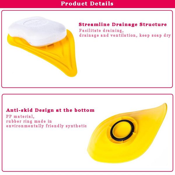 

soap dish multifunctional slip ring leaves soap box sink drain & clean sponge holder punch-tray container for bathroom tool q jllpbd