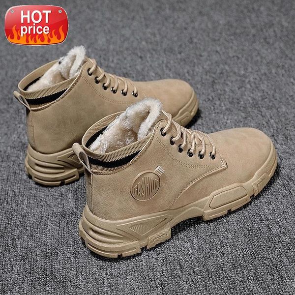 

men boots winter shoes mans footwear warm fur snow boots ankle botas hombre winter for men plush sneakers plus size #kj8i