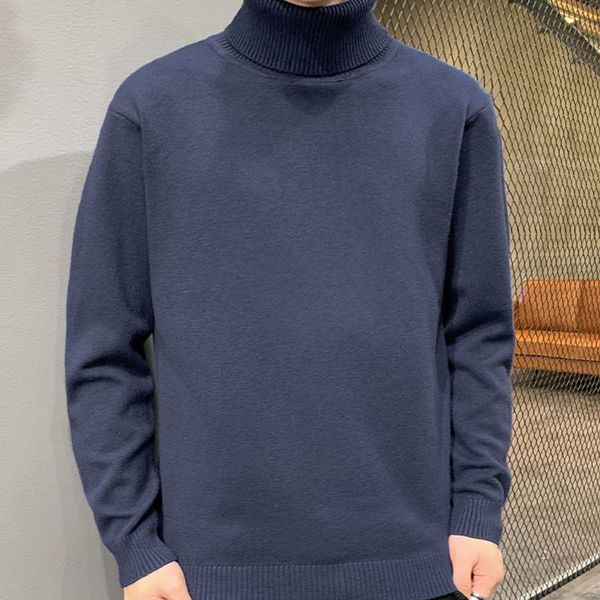 

men's sweaters sweater slim pullover double collar winter warm sports high neck, White;black