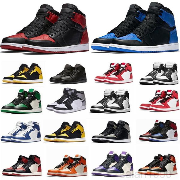 

new jumpman 1 1s youth boys men women high retro basketballs shoes travis scotts fearless obsidian unc athletics sneakers mens sports lz9j, Black