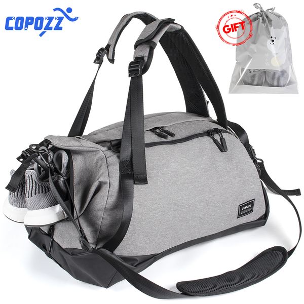 Copozz à prova d 'água ginásio sacos esporte homens mulheres para sapatos armazenamento de armazenamento fitness yoga tapete saco de treinamento único bolsa de ombro crossbody tas q0113