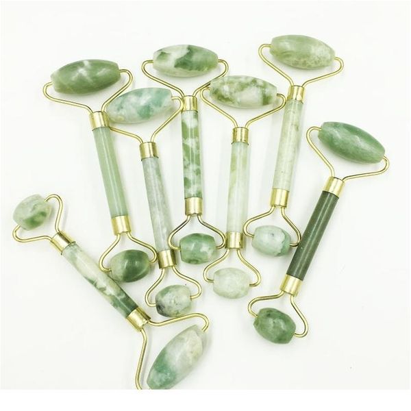 

double head facial skin care tools nature jade stone roller masr healthy relax face body head neck foot beauty b jllocm