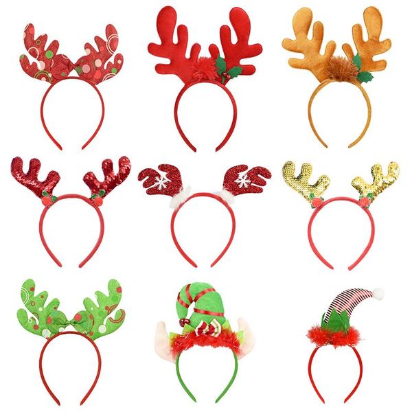 

1pc christmas headband elk antlers deer ears headband kids christmas decoration hair accessories new year gift
