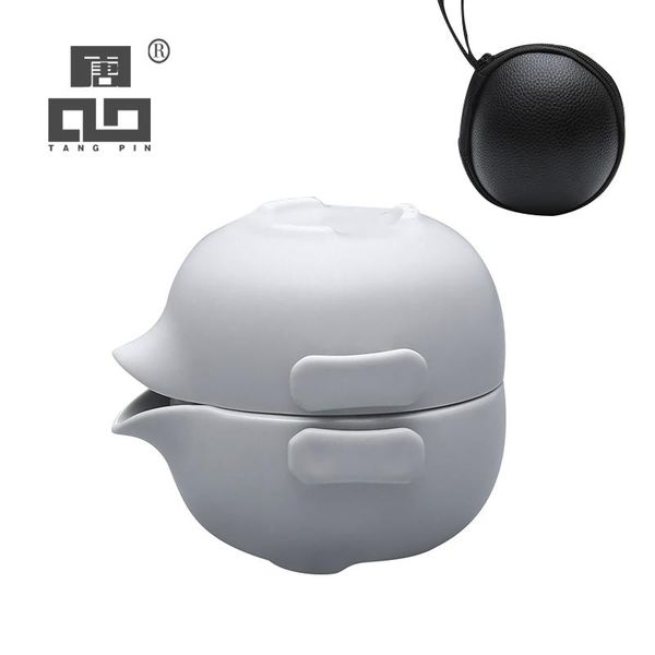 

tangpin ceramic teakot gaiwan с 2 чашками чайных наборов портативный туристический чайный набор для питья sqcvlb