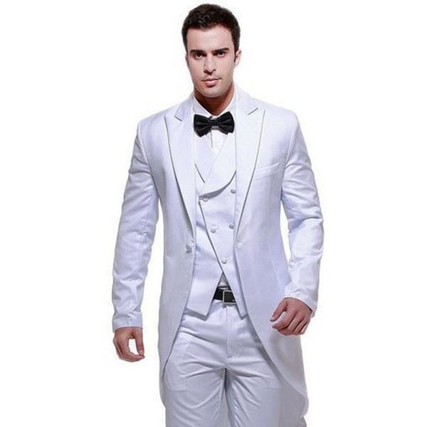 

classic one button groom wedding peak lapel men muits mens wedding suits tuxedo costumes de pour hommes men(jacket+pants+tie+vest) w689, Black;gray