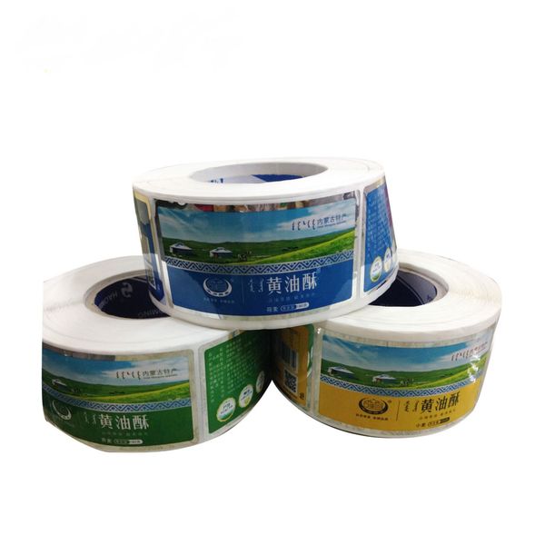 

adhesive waterproof food product labels custom company logo printed stickers