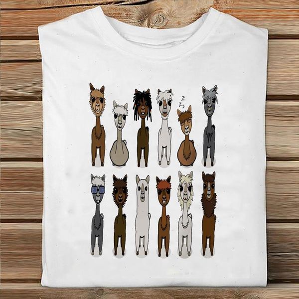 

women cute funny printing clothing animal cartoon spring printing clothes print tshirt female tee ladies graphic t shirt, White