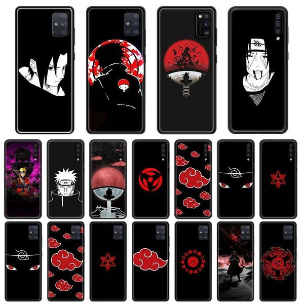 

samsung galaxy a51, a71, 5g, a50, a70, a11, a21s, a31, a41, a42, a91, a01, tpu, soft black shell, naruto, akazaki, uchih