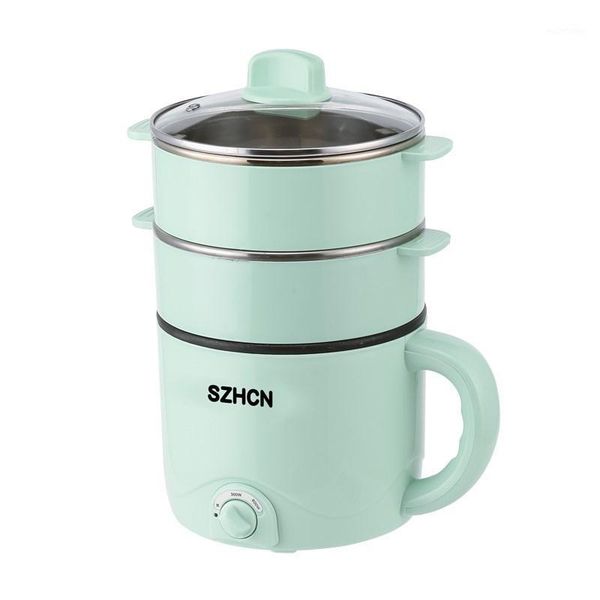 

220v mini multifunction electric cooking machine household single/double layer pot multi electric rice cooker non-stick pan1