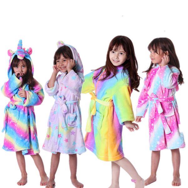 

winter straight and new fall flannel cartoon cute home children's pajamas rob bathrob, Blue;red