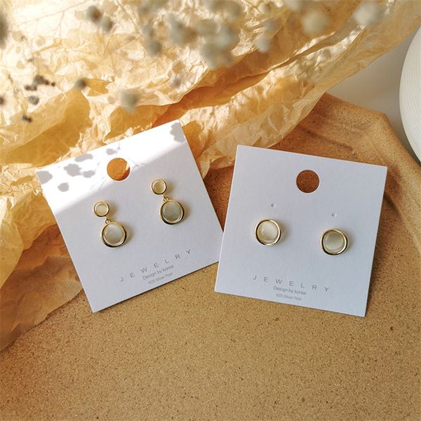 

2020 корейский круглые серьги для серьги-гвоздики геометрические серьги шпильки для женщин серьги невесты партия ювелирные изделия аксессуар, Silver