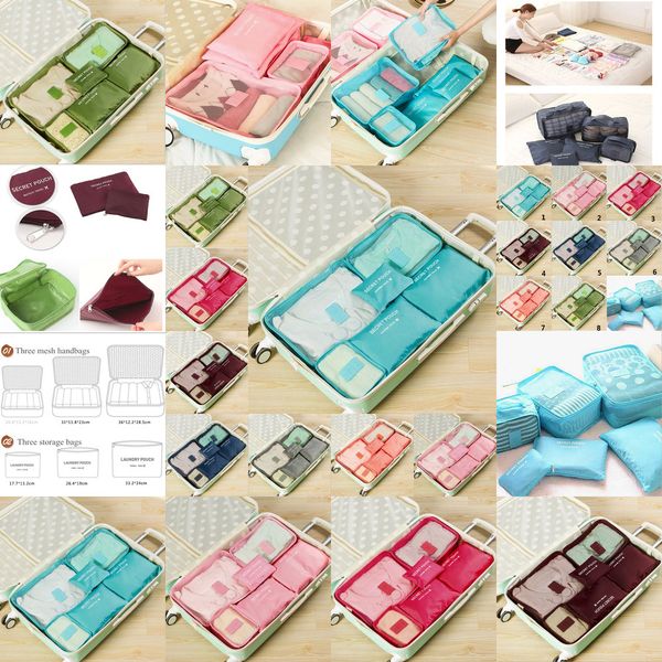 

6 pcs/set waterproof travel home luggage bag clothes storage organizer portable pouch case bags 9 naeqr