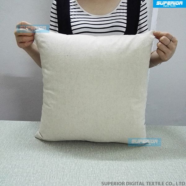 

sizes gray 100 plain pcs linen-cotton all blended natural flax thick raw linen pillow cover for painting