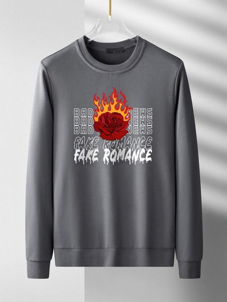 

men floral & letter graphic sweatshirt m9ep#, Black