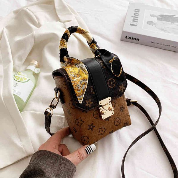 

luxury designer messenger bag handbag version old flower one cross carrying portable square mobile phone zero wallet