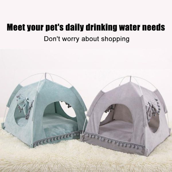 

pet for cats dogs soft nest kennel bed cave house sleeping bag removable mat pad tent pets winter warm cozy