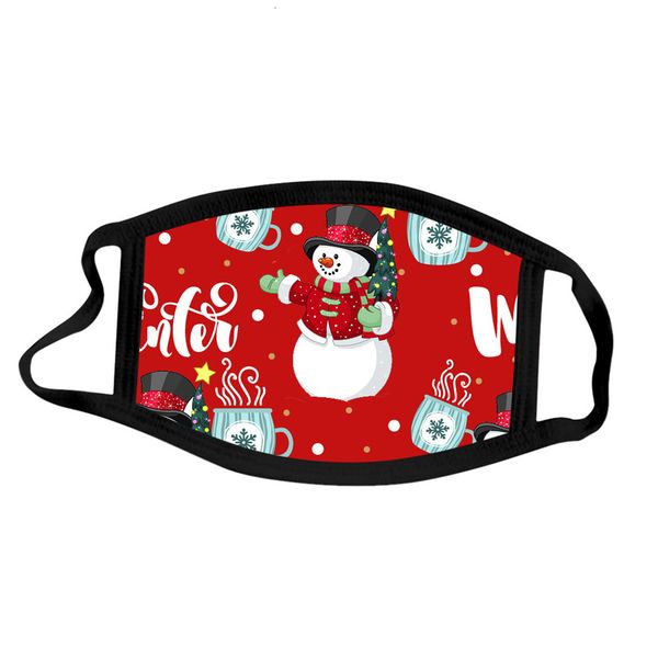 

masks fashion designers face snowman christmas tree print washable dustproof ice silk mask for children