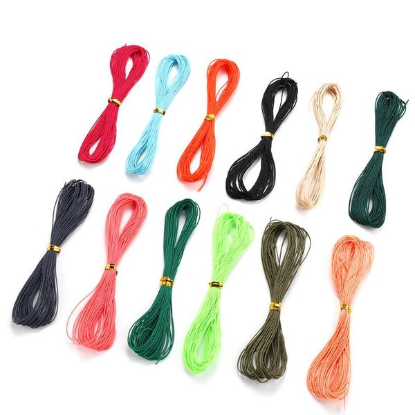 

38 цветов 10 м / пк 1 мм waxed хлопковая струна бисером веревка для diy handmade ожерелье брасель ювелирные изделия jllhxl, White;red