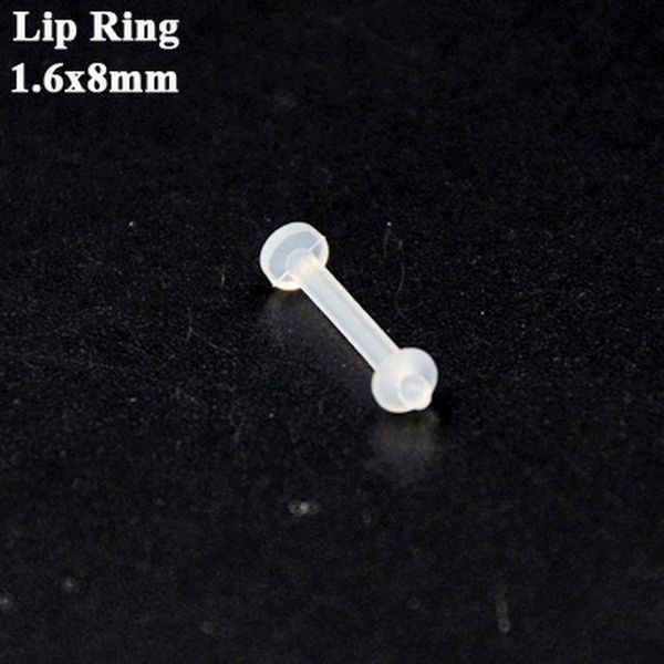 

bog- 1pc bioplast flexible nose lip ring labret earring eyebrow ring belly ring body piercing jewelry q jllqwz, Silver
