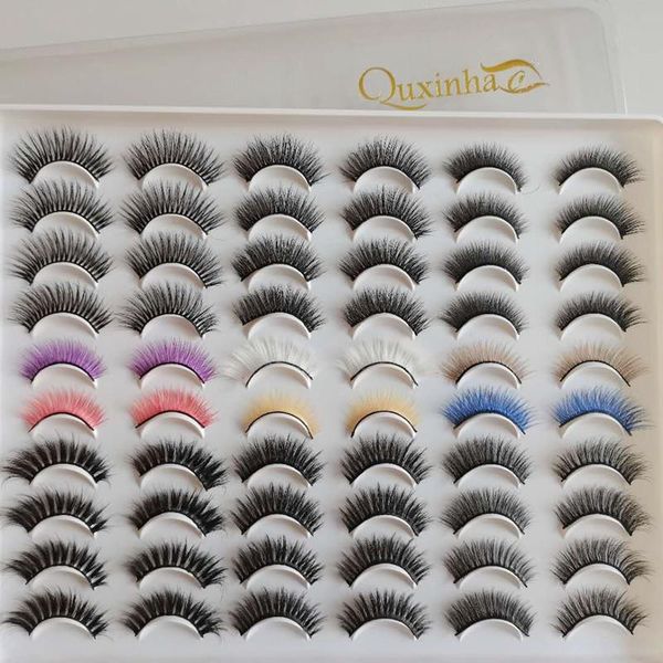 

false eyelashes 30 pairs makeup mink cruelty handmade 3d lashes wispy soft thick