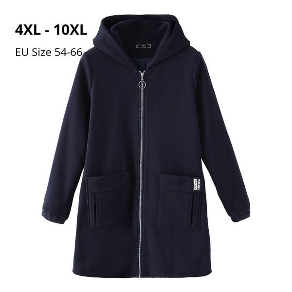 

plus size 10xl 8xl 6xl women long sleeve autumn winter trench coat female hooded oversize casual clothing women winter warm coat 201030, Tan;black