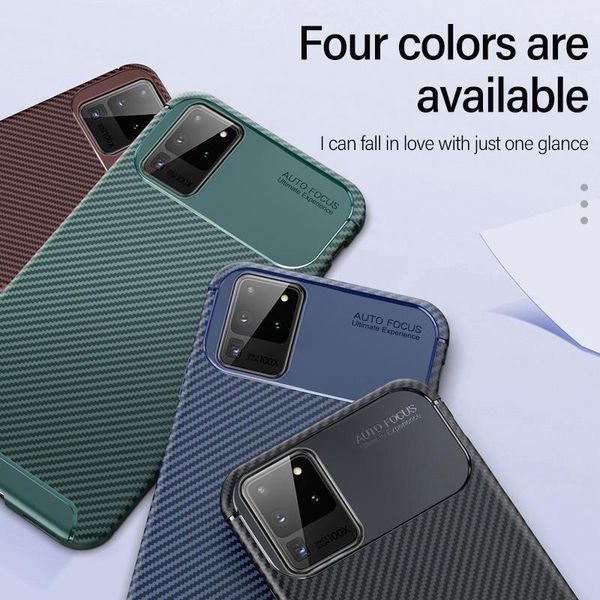 

ultra-thin carbon fiber sile phone case for samsung galaxy s10 e 5g s9 s8 note 10 9 a 70 plus luxury camera wmtghr