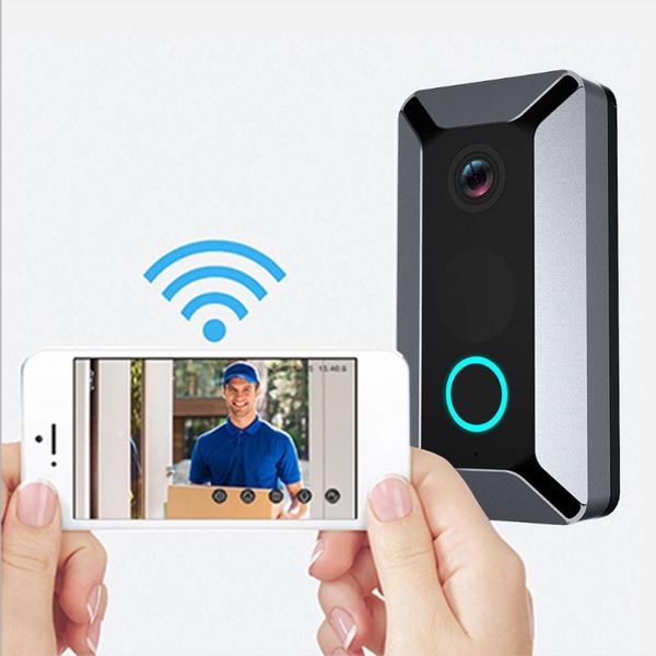 

20p smart wireless doorbell 140° wide angle lens 7 video intercom night vision security ring preview recording